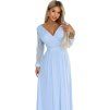 Numoco Basicbasic nőiNői maxi ruha S tüll ujjúujjú világoskék (Méret ONE SIZE)