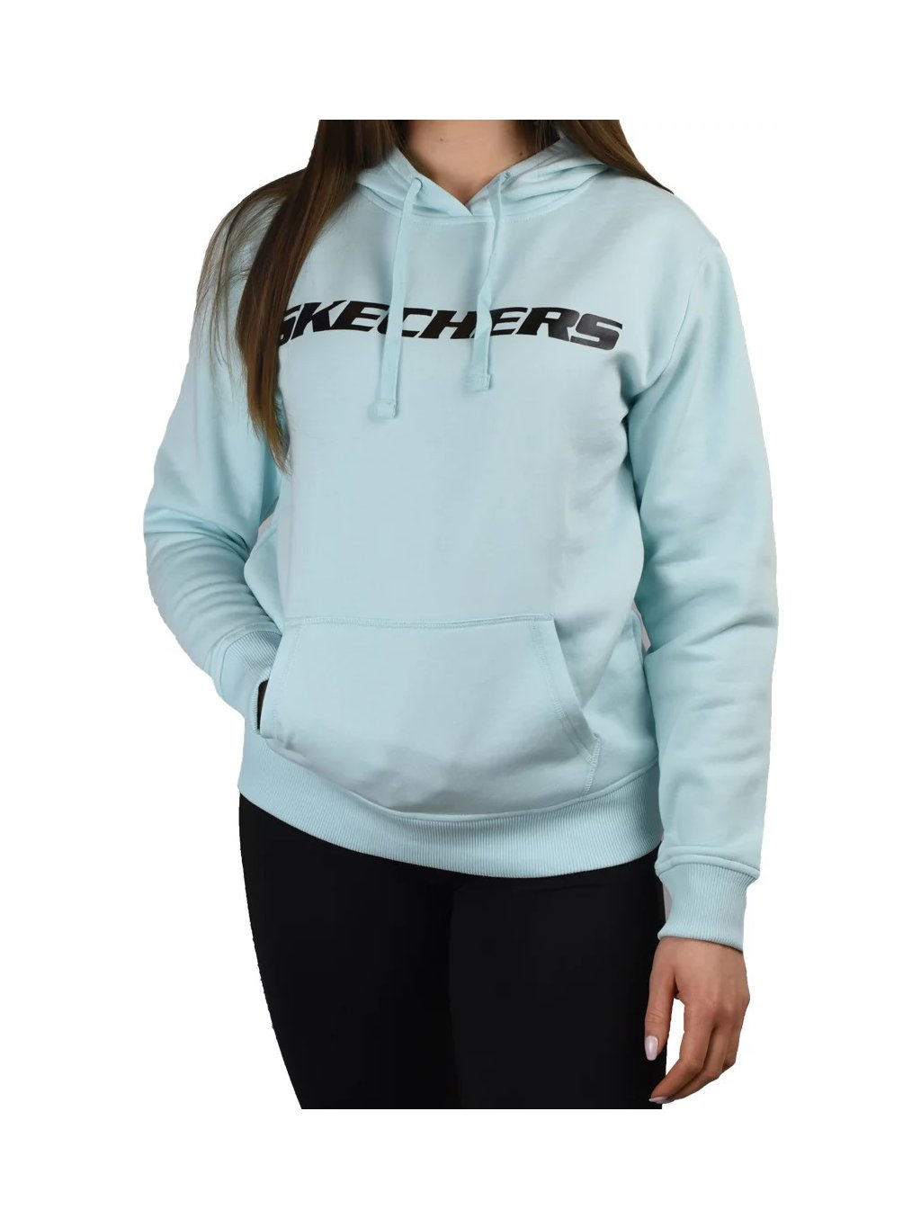 Modrá dámská mikina Skechers Heritage Hoodie (Veľkosť L)