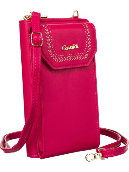 4U Cavaldi tmavoružová peňaženka s odnímateľným popruhom M841