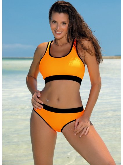 Oranžové bikiny s pruhom Isuel