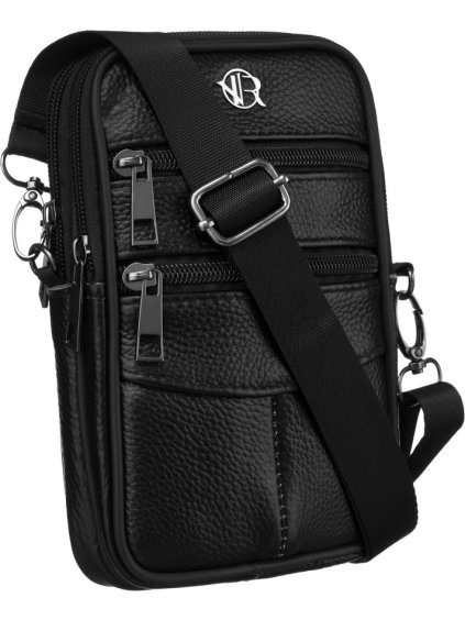 Rovicky čierna dámska mini kabelka z prírodnej kože