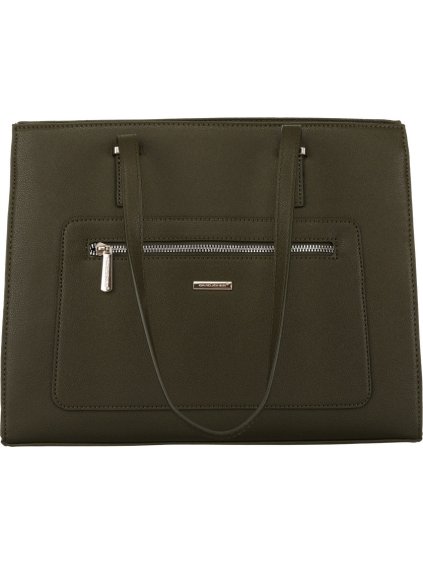 David Jones khaki elegantná shopper kabelka