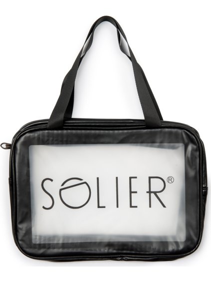 SOLIER priehľadná cestovná kozmetická taštička veľ. L