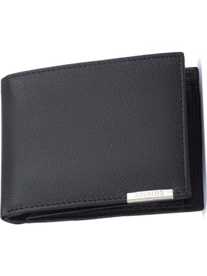 Ronaldo čierna peňaženka so strieborným kovaním K062