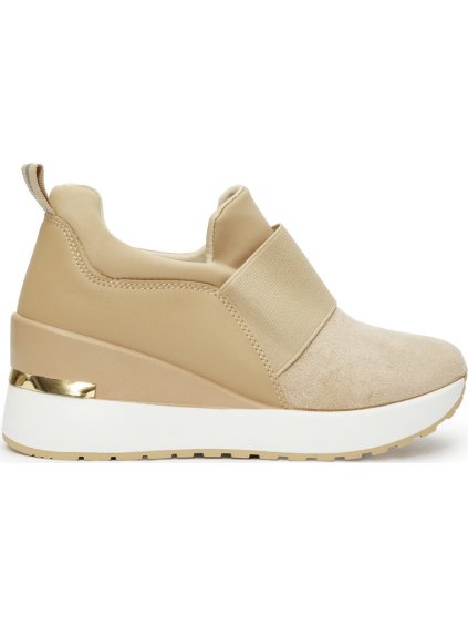 Béžové dámske sneakersy na kline