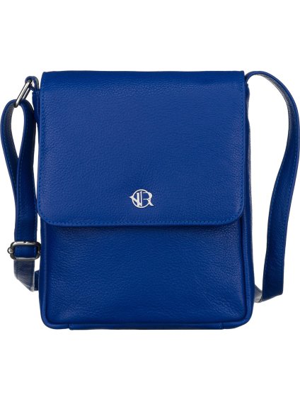 Rovicky modrá dámska kožená messenger taška