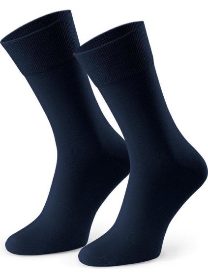 Tmavomodré pánske bambusové ponožky k obleku Art.124