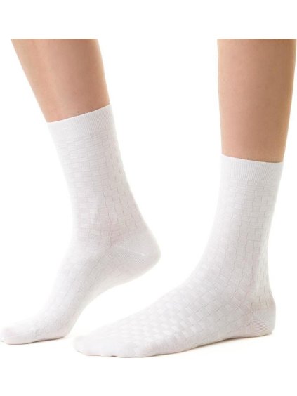 Biele dámske bambusové ponožky Art.125
