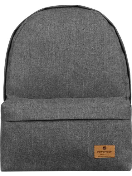 Peterson sivý priestranný športový batoh z polyesteru