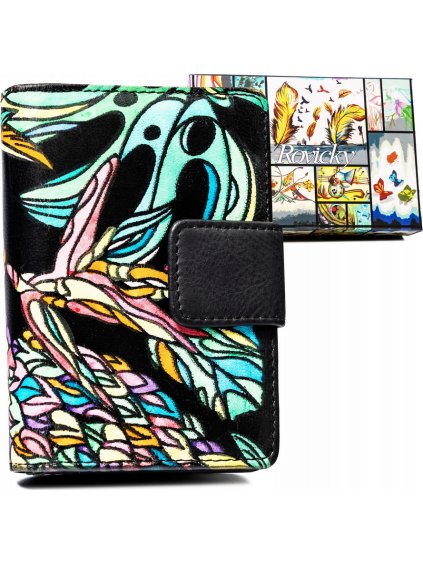 Rovicky malá peňaženka s mintovo-farebnými vzormi V346
