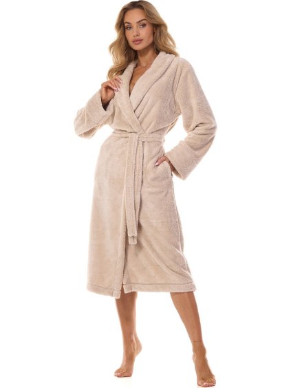 Jemný hrejivý dlhý župan L&L Camelia