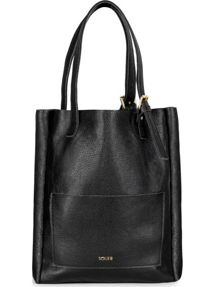 Fiore Čierna dámska kabelka z kože