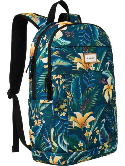 Rovicky tmavozelený dámsky kvetinový batoh