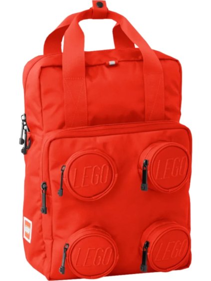 Červený batoh LEGO Brick 2x2 Backpack