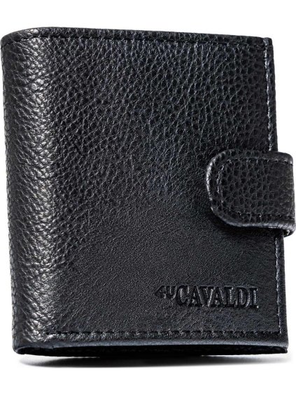 4U Cavaldi čierna peňaženka so zapínaním na patentku B054