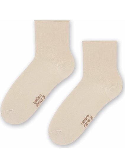 Béžové dámske bambusové ponožky Art.059