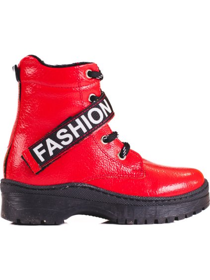 Červené dievčenské lakované workery