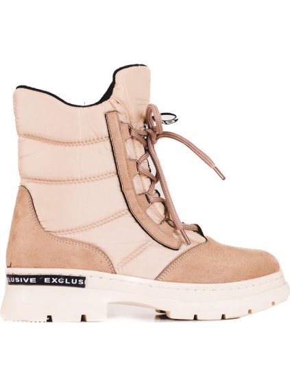 Šnurovacie béžové snehule