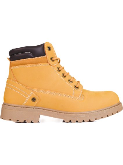 Dámske hnedé kožené traperky