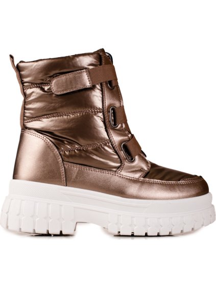 Dámske zlaté snehule na suchý zips