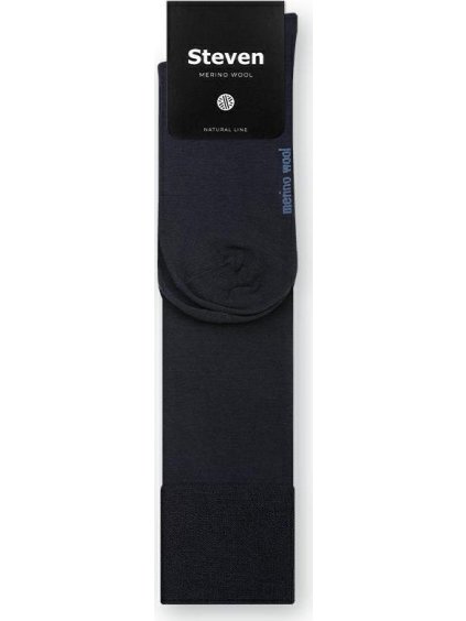 Tmavomodré unisex podkolienky z merino vlny Art.008