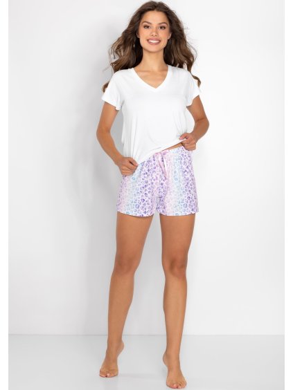 Krátke pyžamo s dúhovým vzorom Vegas