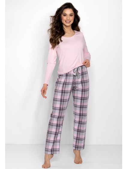 Ružové kárované pyžamo Miracle