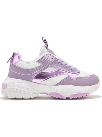 Lila športové dámske topánky na hrubej podrážke