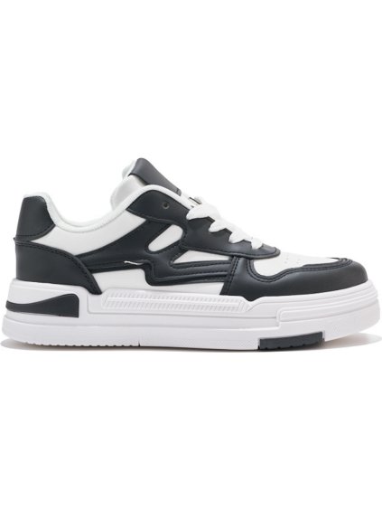 Bielo-čierne sneakersy na platforme