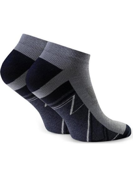 Tmavosivé pánske členkové ponožky Art. 101