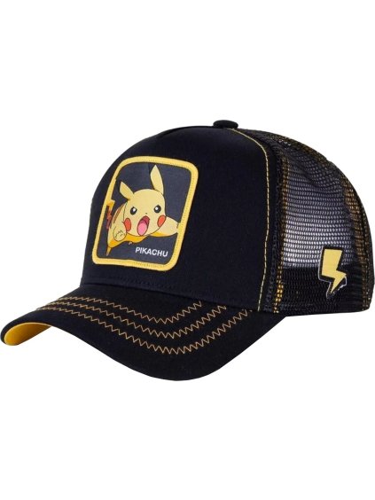 Čierna pánska šiltovka Capslab Freegun Pokemon Pikachu Cap