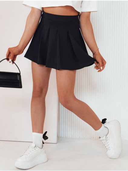 Čierna mini sukňa so skrytými šortkami BRYONIS