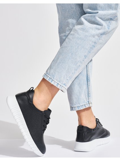 Dierované čierne poltopánky Sergio Leone