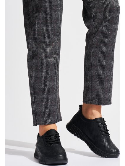 Dierkované čierne poltopánky Sergio Leone