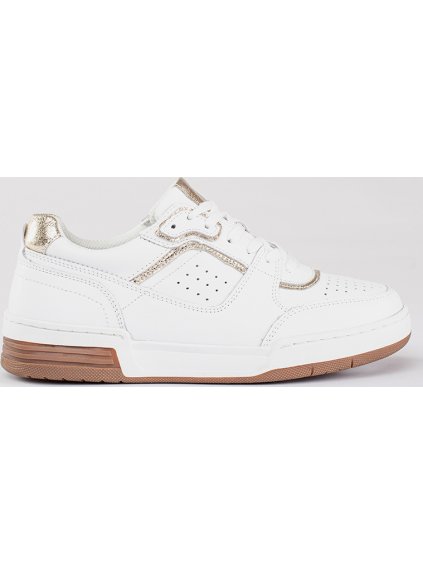 Bielo-zlaté sneakersy na platforme