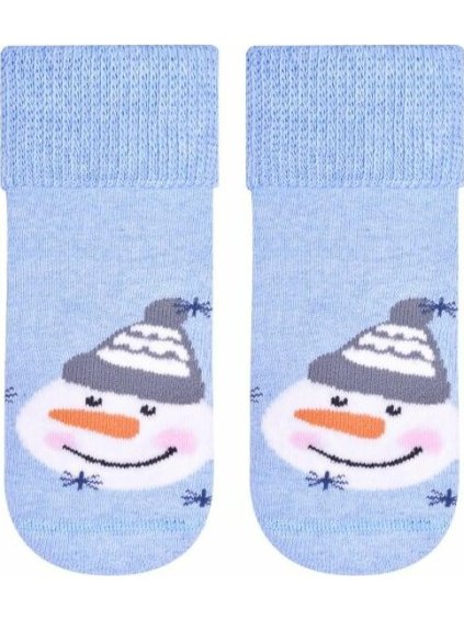 Svetlomodré zimné ponožky pre bábätká Art.156