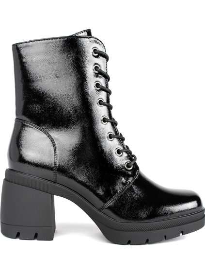 Vysoké viazané lakované členkové topánky Sergio Leone