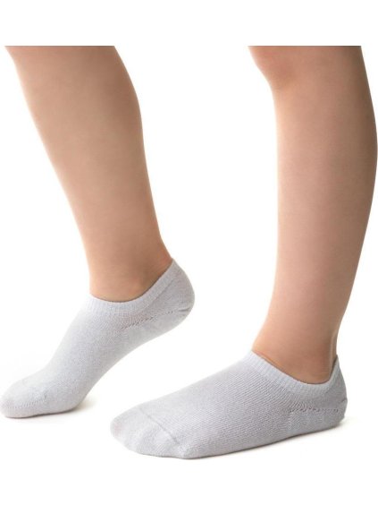 Strieborné bambusové nízke ponožky pre dievčatá Art.152
