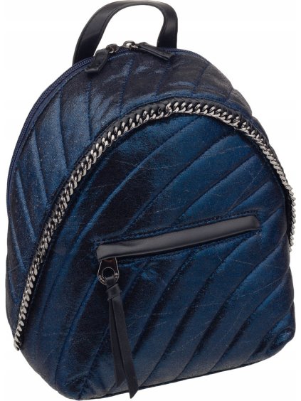 Tmavomodrý malý prešívaný batoh David Jones