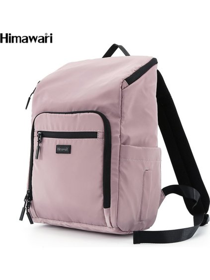 Svetloružový multifunkčný batoh na kočík Himawari s priehradkou na notebook