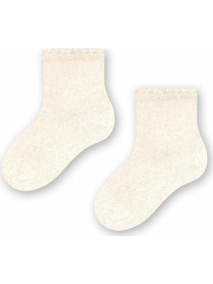 Smotanovo-zlaté bambusové ponožky pre bábätká Art.145