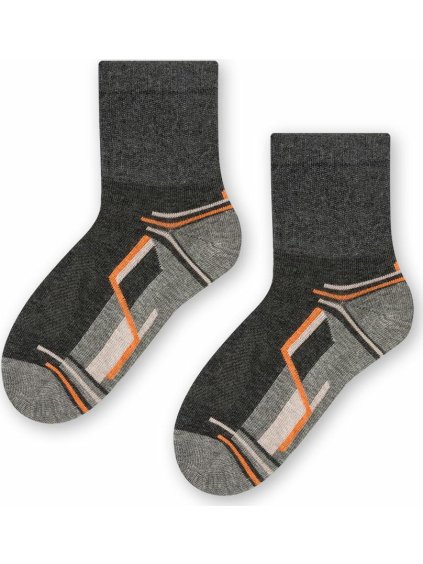 Tmavosivé chlapčenské športové ponožky Art. 014