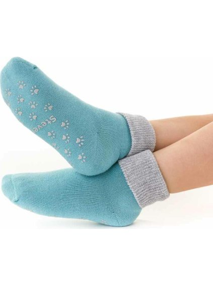 Svetlomodré detské ponožky s protišmykom ART.155