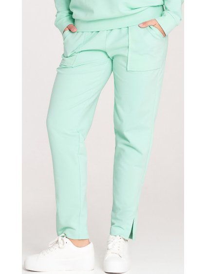 Mintové bavlnené športové nohavice