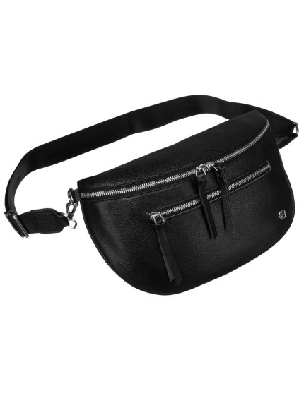 Rovicky čierna dámska ľadvinka z ekologickej kože