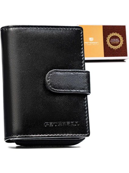 Peterson čierna kožená peňaženka Y791