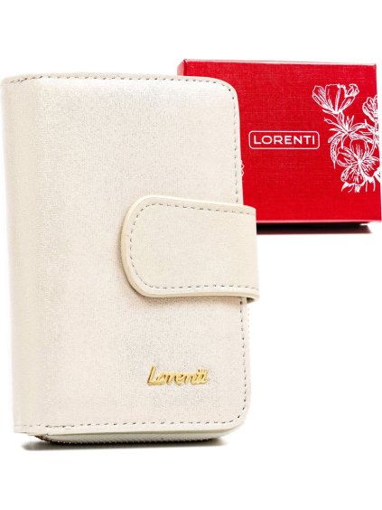 Lorenti béžová peňaženka s trblietavou textúrou S322