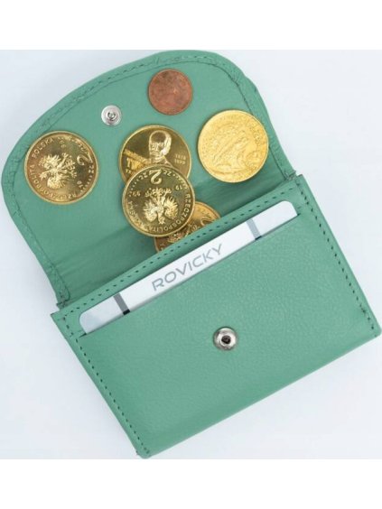 Rovicky mintová malá peňaženka na patentku V393