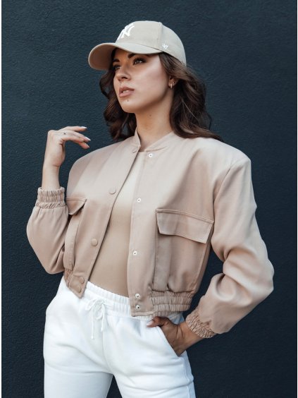 Béžová krátka bombera VERPI