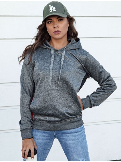 Tmavosivá športová mikina s kapucňou GIM